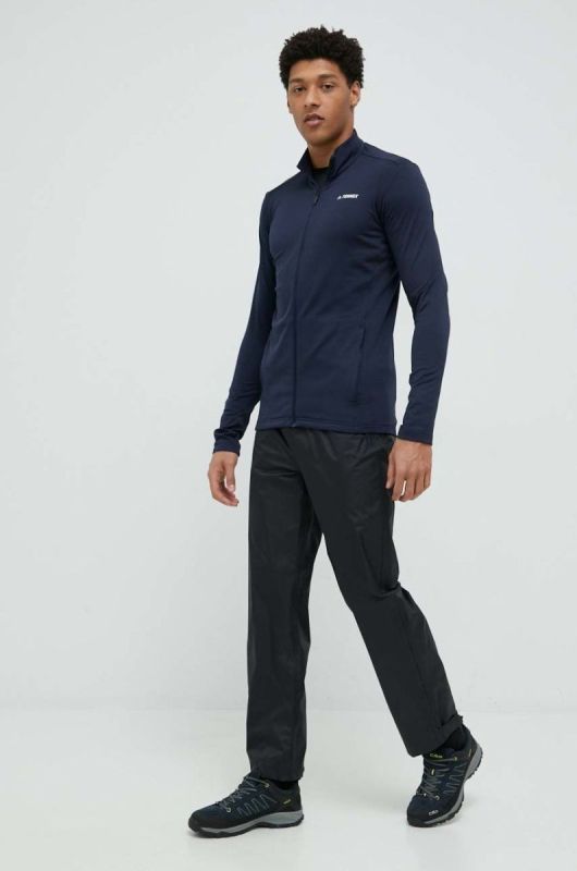 Спортивна кофта adidas TERREX Multi чоловіча колір синій однотонна фото 2