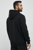 Кофта adidas чоловіча колір чорний з капюшоном з принтом (2840084)