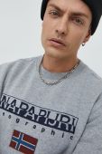 Кофта Napapijri чоловіча колір сірий меланж (2571123)