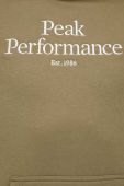 Кофта Peak Performance чоловіча колір зелений з капюшоном однотонна (3080205)