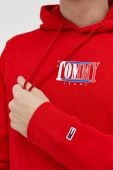 Бавовняна кофта Tommy Jeans чоловіча колір червоний з принтом (2603723)