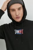 Бавовняна кофта Tommy Jeans чоловіча колір чорний з принтом (2603717)