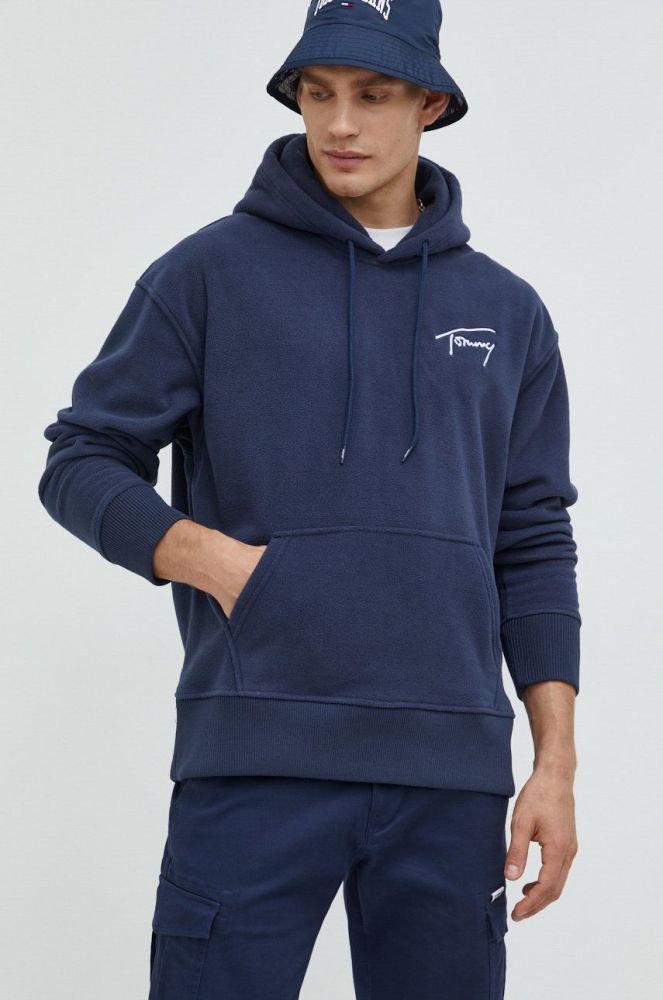 Кофта Tommy Jeans чоловіча колір синій з аплікацією (2596805)