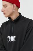 Бавовняна кофта Tommy Jeans чоловіча колір чорний меланж