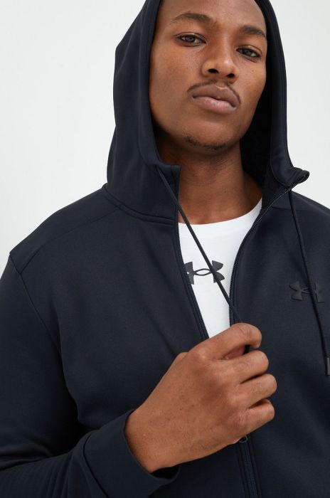 Кофта Under Armour чоловіча колір чорний однотонна (2705894)