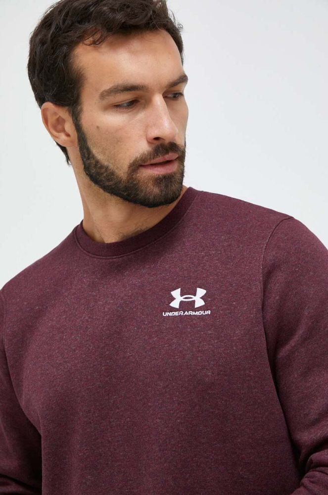 Кофта Under Armour чоловіча колір бордовий з аплікацією