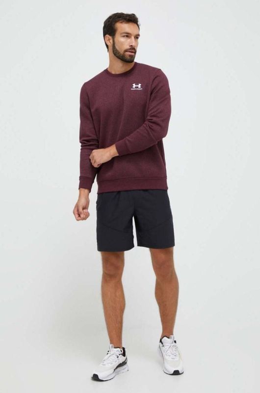 Кофта Under Armour чоловіча колір бордовий з аплікацією фото 2