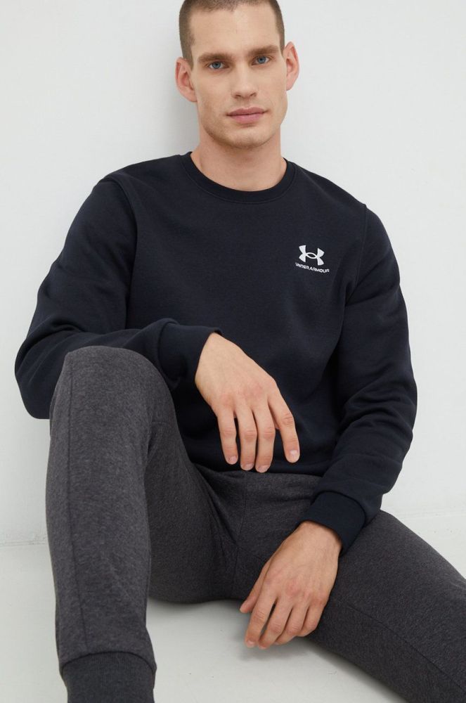 Кофта Under Armour чоловіча колір чорний однотонна (2671957)