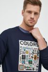 Кофта United Colors of Benetton чоловіча колір синій з принтом