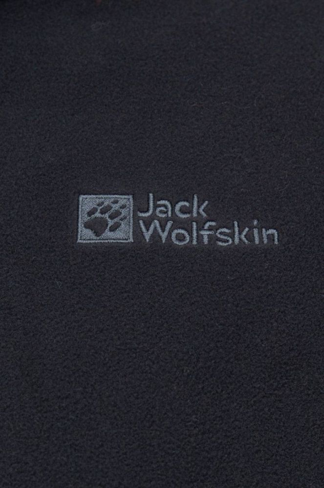 Спортивна кофта Jack Wolfskin Taunus чоловіча колір чорний однотонна фото 5