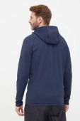Спортивна кофта Jack Wolfskin Baiselberg колір синій з капюшоном однотонна