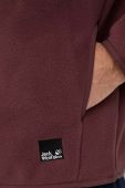 Кофта Jack Wolfskin чоловіча колір бордовий однотонна