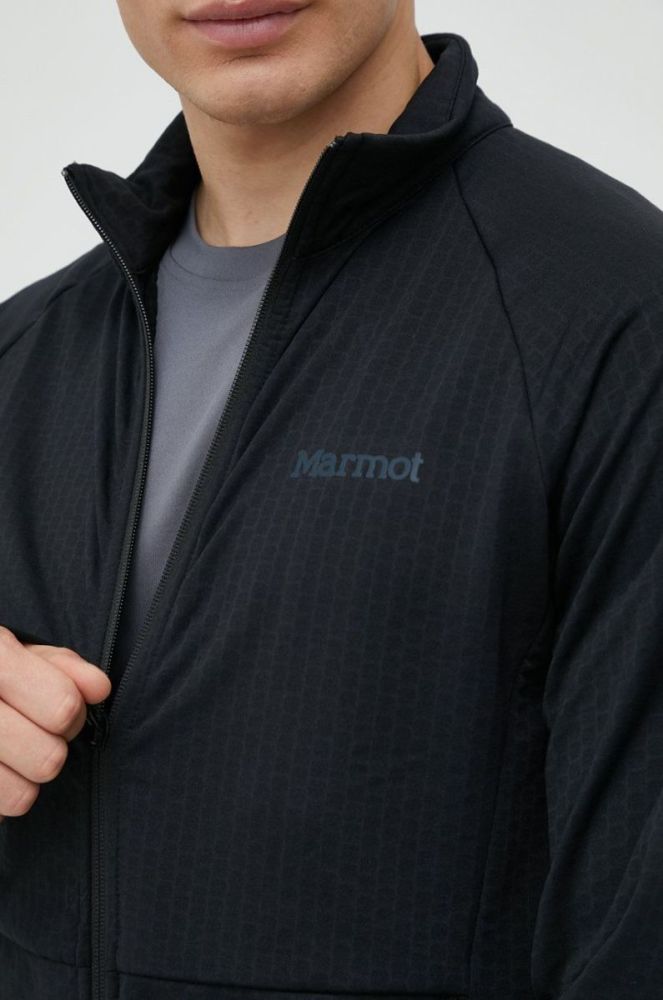 Спортивна кофта Marmot Leconte Fleece чоловіча колір чорний однотонна фото 5