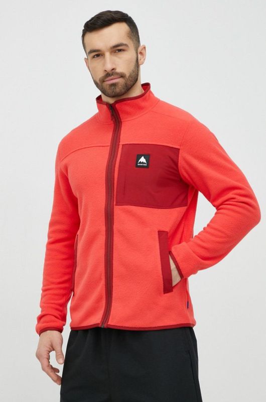 Спортивна кофта Burton Hearth чоловіча колір червоний візерунок