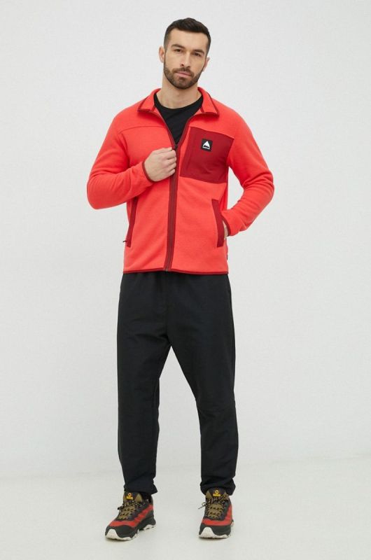 Спортивна кофта Burton Hearth чоловіча колір червоний візерунок фото 2