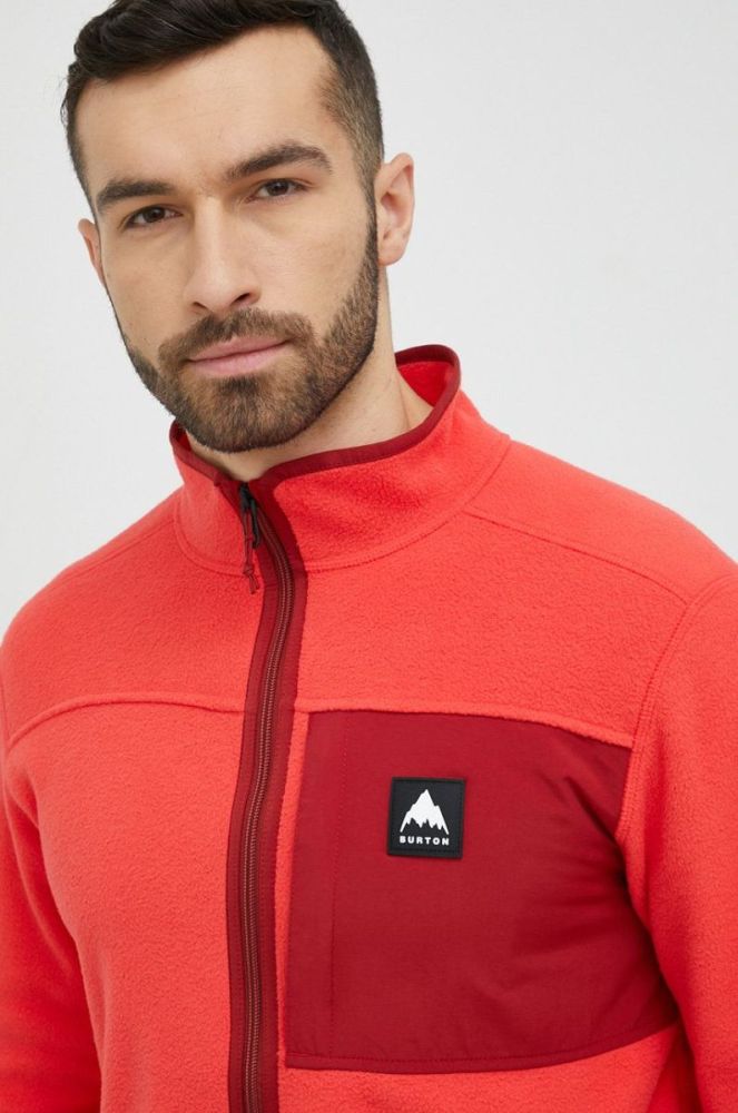 Спортивна кофта Burton Hearth чоловіча колір червоний візерунок фото 4