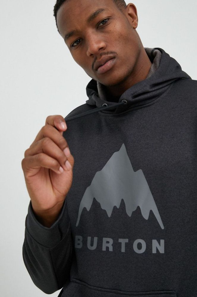 Кофта Burton чоловіча колір чорний з капюшоном з принтом (2814822) фото 4