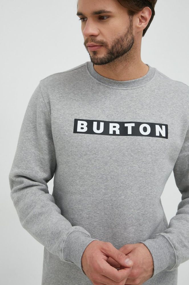 Кофта Burton чоловіча колір сірий з принтом (2759369)