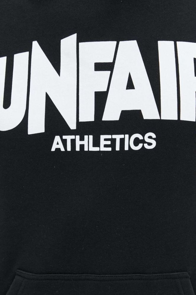Бавовняна кофта Unfair Athletics чоловіча колір чорний з капюшоном з принтом (2869407) фото 5
