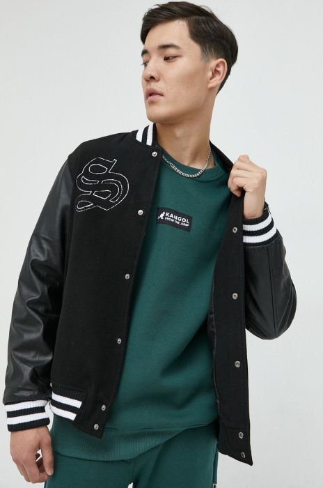 Куртка-бомбер Sixth June чоловіча колір чорний (2811464)