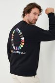 Кофта Karl Lagerfeld колір чорний з принтом