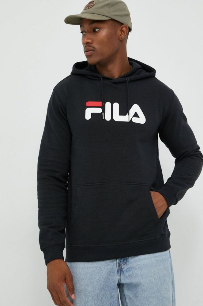 Кофта Fila колір чорний з принтом (2611946) фото 4