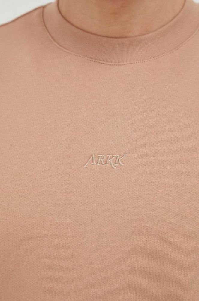 Бавовняна кофта Arkk Copenhagen unisex колір бежевий однотонна фото 8