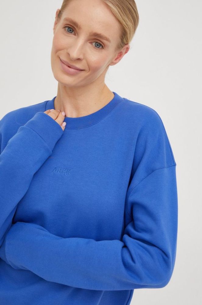 Бавовняна кофта Arkk Copenhagen unisex  однотонна колір блакитний фото 6