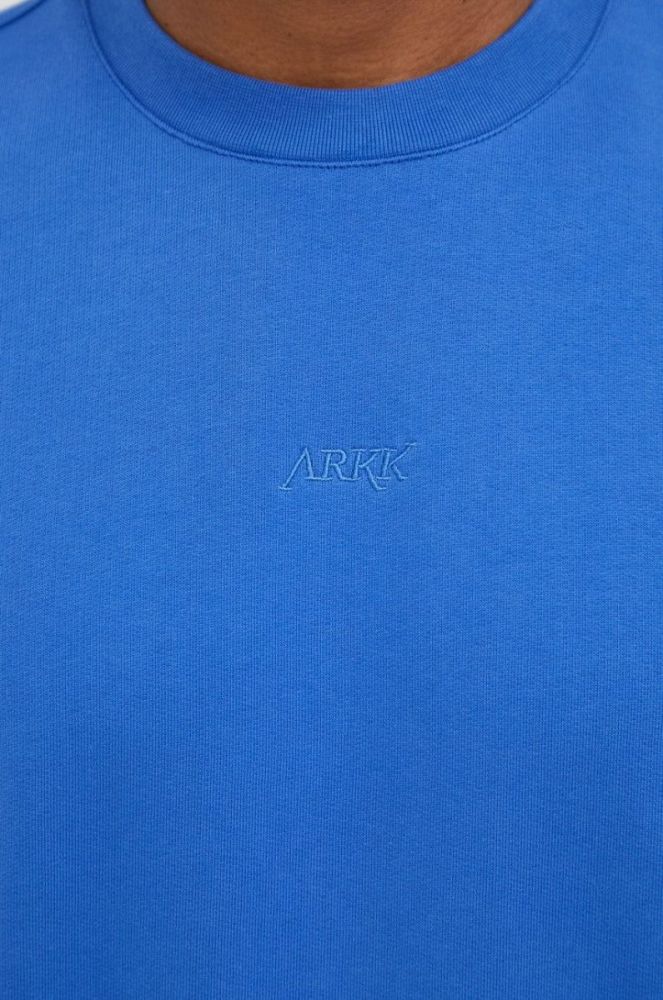 Бавовняна кофта Arkk Copenhagen unisex  однотонна колір блакитний фото 9