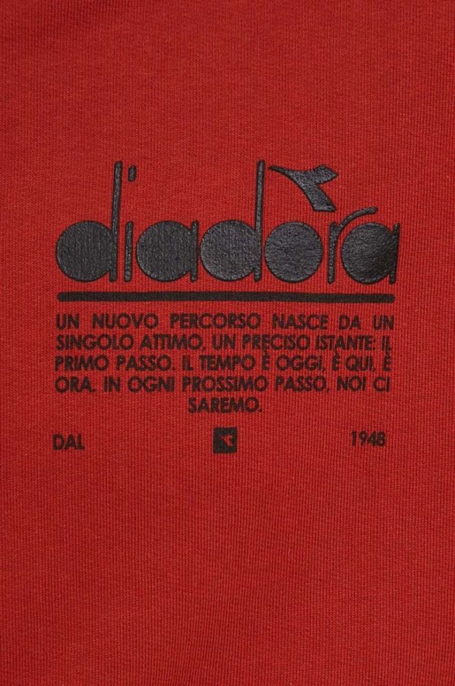 Бавовняна кофта Diadora колір червоний однотонна фото 11