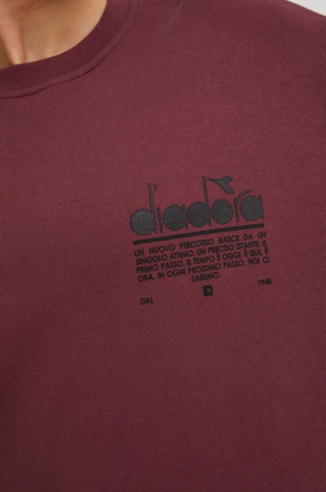 Бавовняна кофта Diadora колір фіолетовий з принтом фото 11
