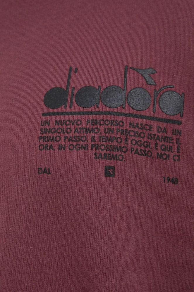 Бавовняна кофта Diadora колір фіолетовий з принтом фото 10