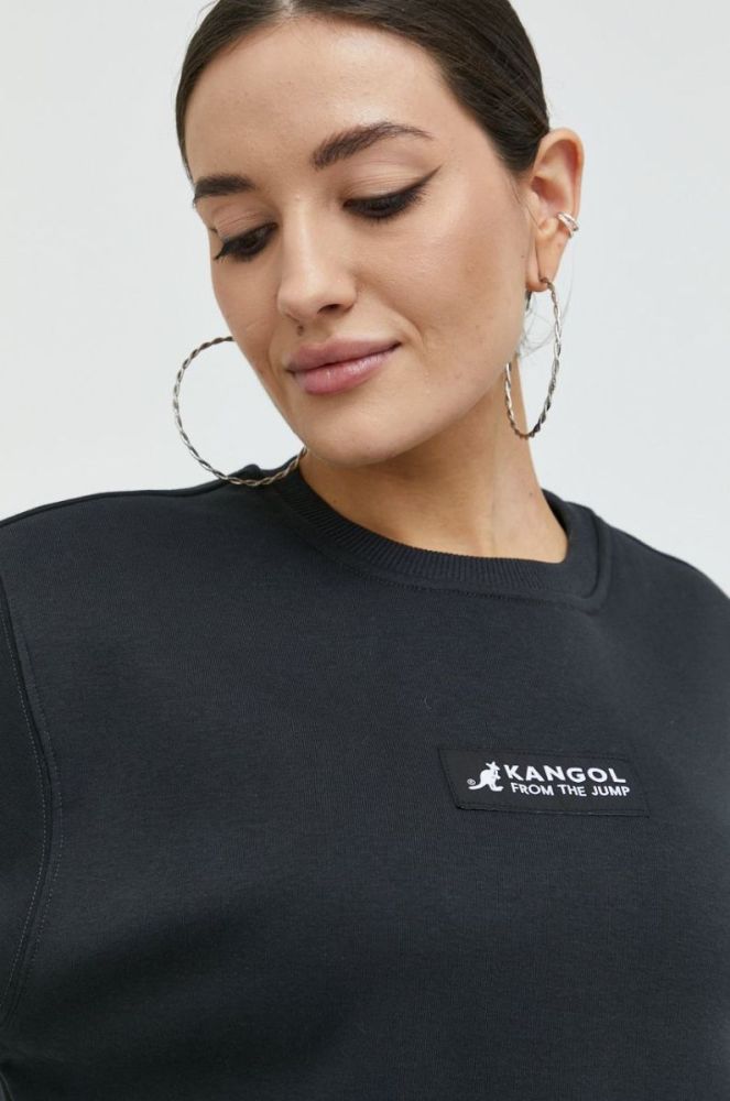 Кофта Kangol unisex колір чорний з аплікацією (2811472) фото 6