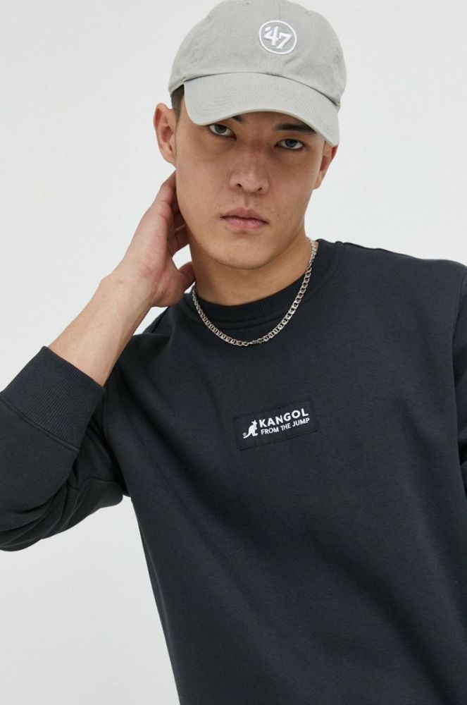Кофта Kangol unisex колір чорний з аплікацією (2811472) фото 7