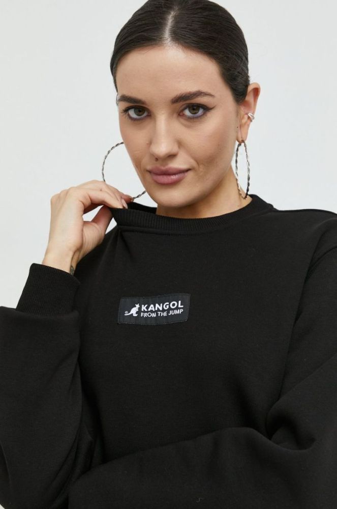 Кофта Kangol unisex колір чорний з аплікацією (2811475) фото 6