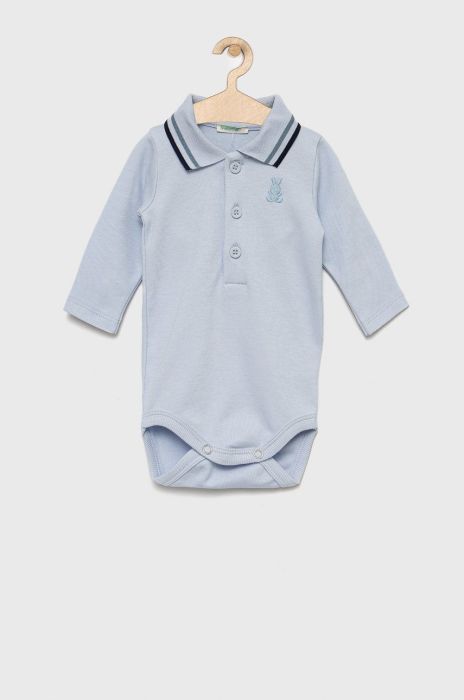 United Colors of Benetton дитяче бавовняне боді колір блакитний (2549287)