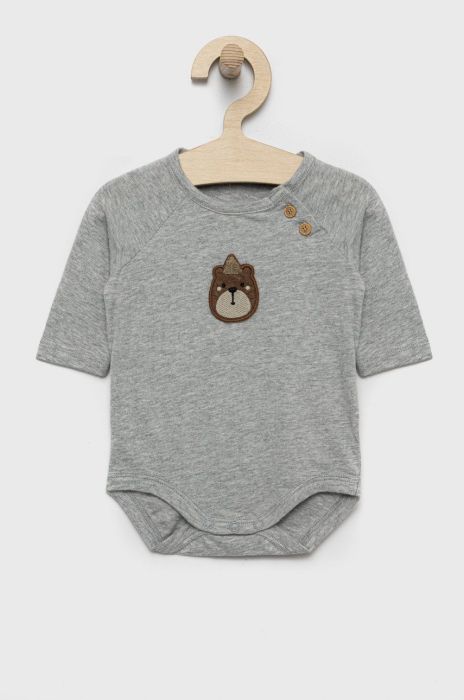 United Colors of Benetton дитяче бавовняне боді колір сірий (2551728)