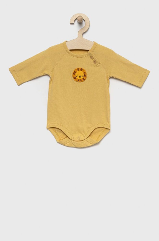 United Colors of Benetton дитяче бавовняне боді колір жовтий (2551718)