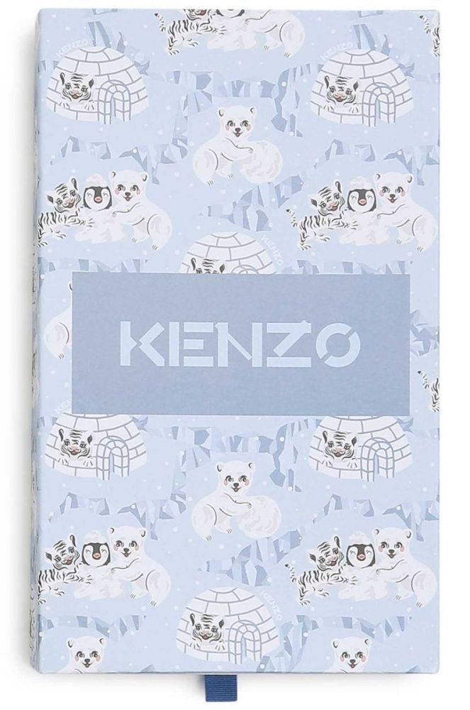 Kenzo Kids Дитячі бавовняні повзунки колір блакитний (2700251) фото 5