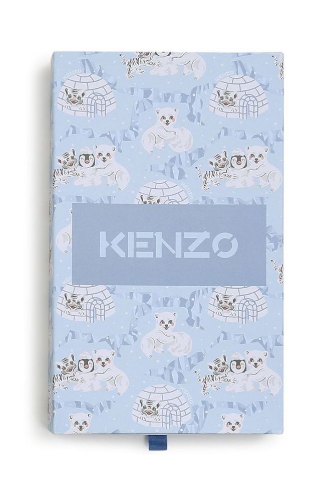 Kenzo Kids Дитячі бавовняні повзунки колір блакитний (2700251) фото 6