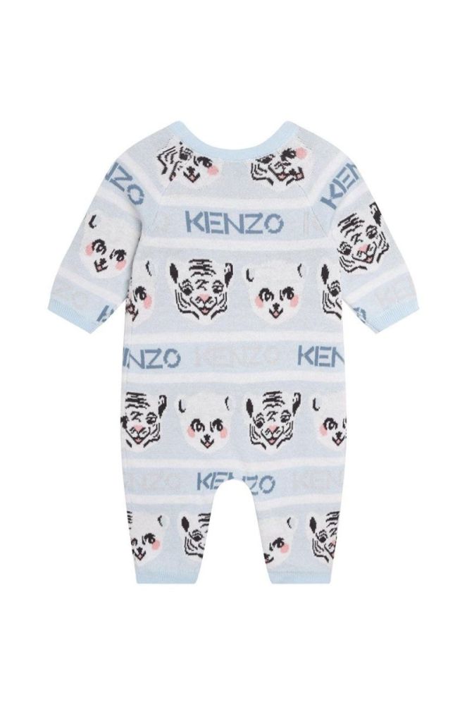 Kenzo Kids Дитячі бавовняні повзунки колір блакитний (2700252) фото 2