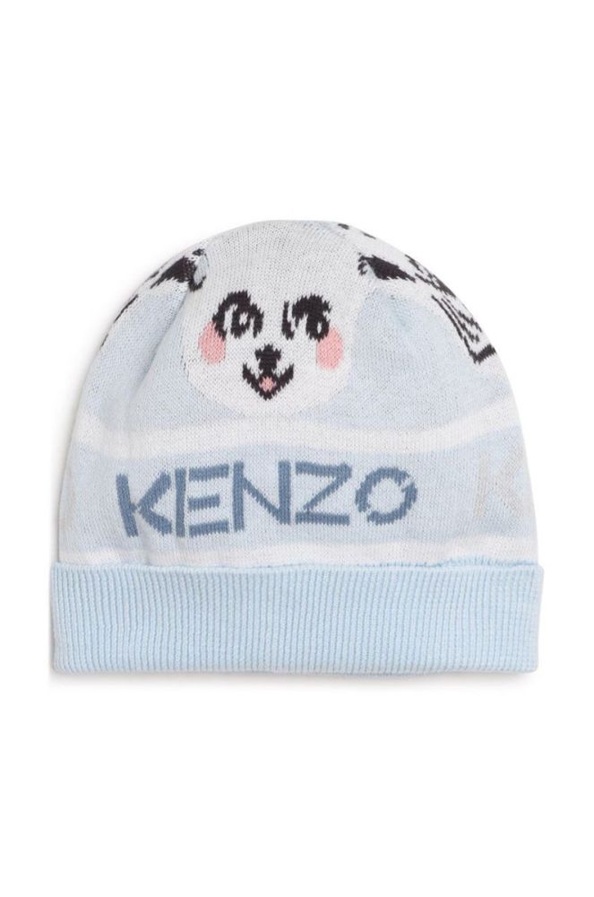Kenzo Kids Дитячі бавовняні повзунки колір блакитний (2700252) фото 3