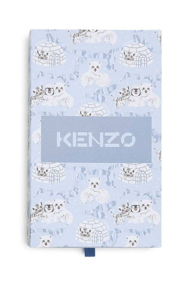 Kenzo Kids Дитячі бавовняні повзунки колір блакитний (2700252) фото 5