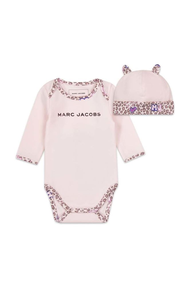 Marc Jacobs дитяче бавовняне боді колір рожевий