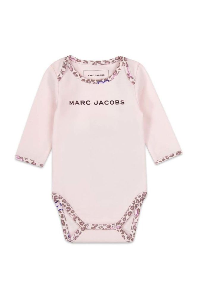 Marc Jacobs дитяче бавовняне боді колір рожевий фото 3