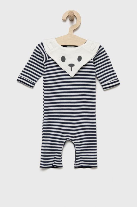 United Colors of Benetton Дитячі бавовняні повзунки колір блакитний (2541225)