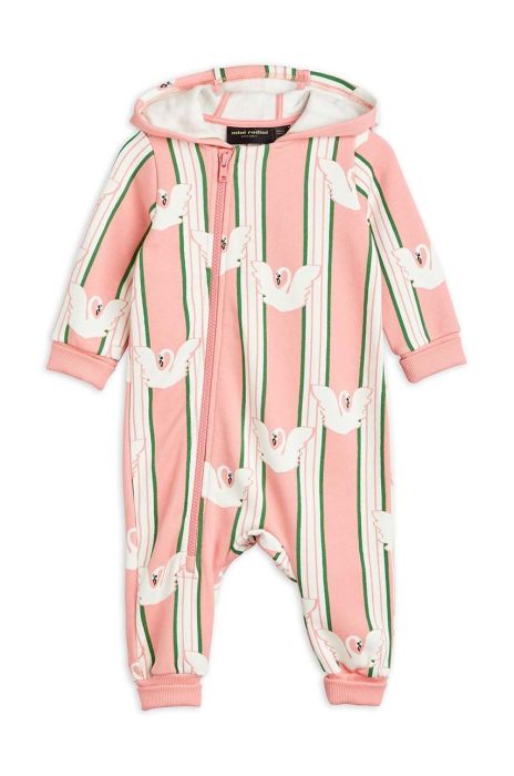 Mini Rodini Комбінезон для немовлят Swan колір рожевий