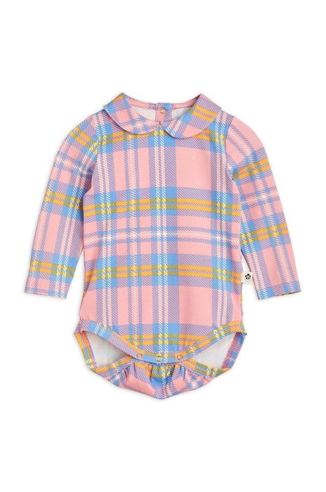 Mini Rodini Боді для немовлят Check колір рожевий