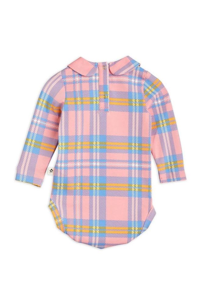 Mini Rodini Боді для немовлят Check колір рожевий фото 2