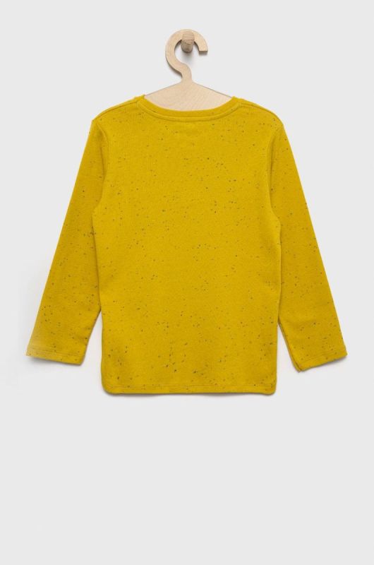 Дитячий лонгслів United Colors of Benetton колір зелений з принтом фото 2
